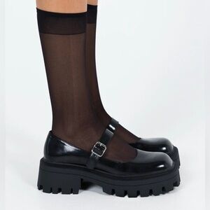 NEW Princess Polly Reed Flats Loafers - Black - Women's Size 6